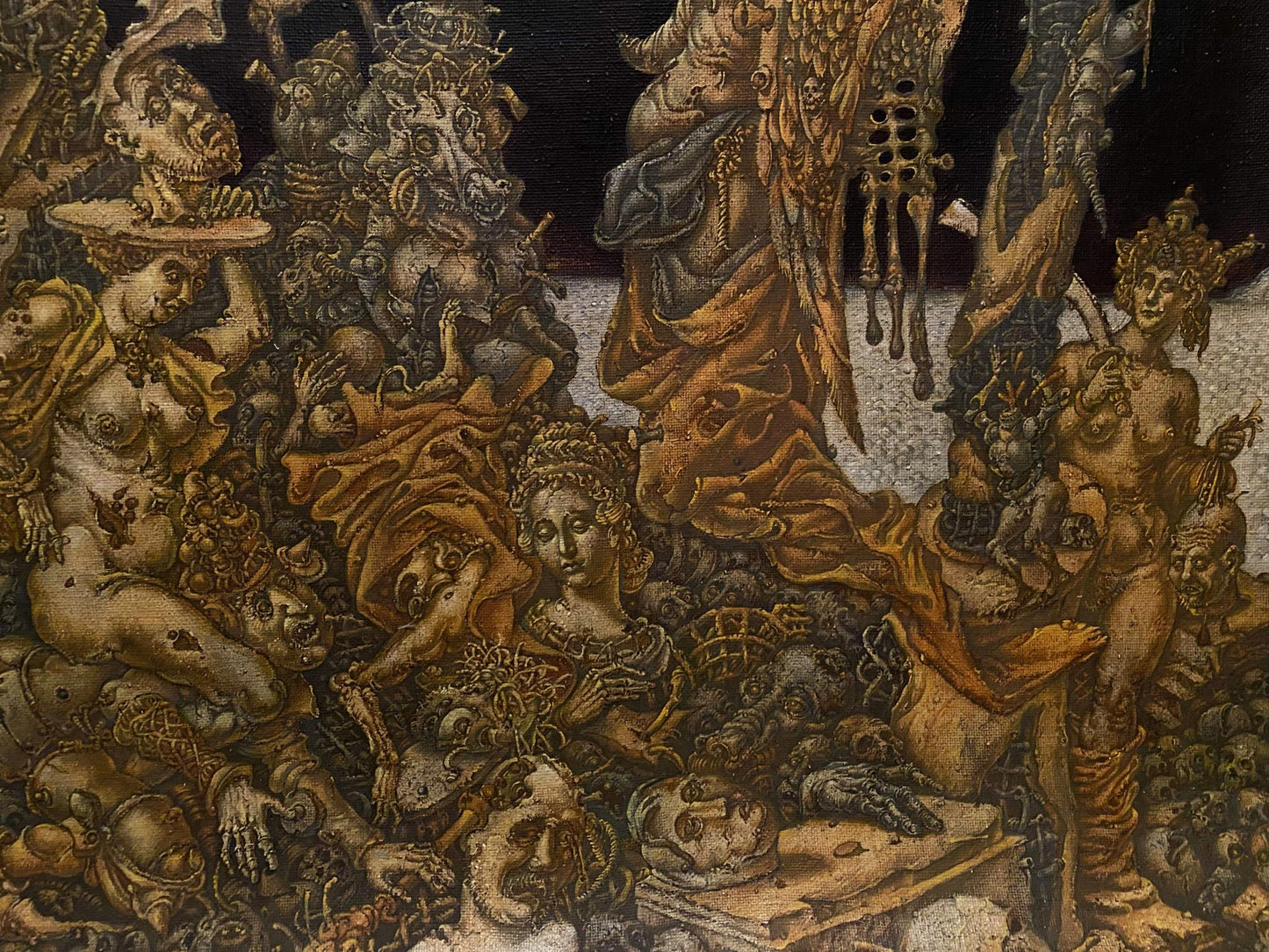20th century oil painting by Litvinov Oleg Arkad’yevich: apocalyptic tapestry scene