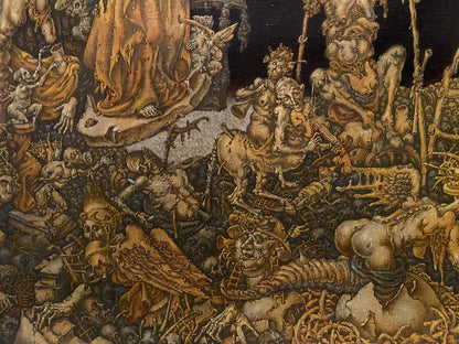 20th century oil painting by Litvinov Oleg Arkad’yevich: apocalyptic tapestry scene