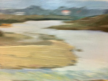 Abstract oil painting River flows by Trokhimenko Karp Demyanovych