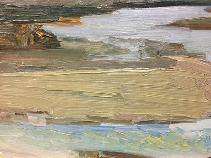 Textured oil painting River Flows by Trokhimenko Karp Demyanovych