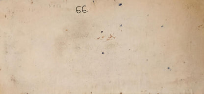 Faded paper back of Oil painting Ship at the sea Shary Anatoly Ivanovich with handwritten 66