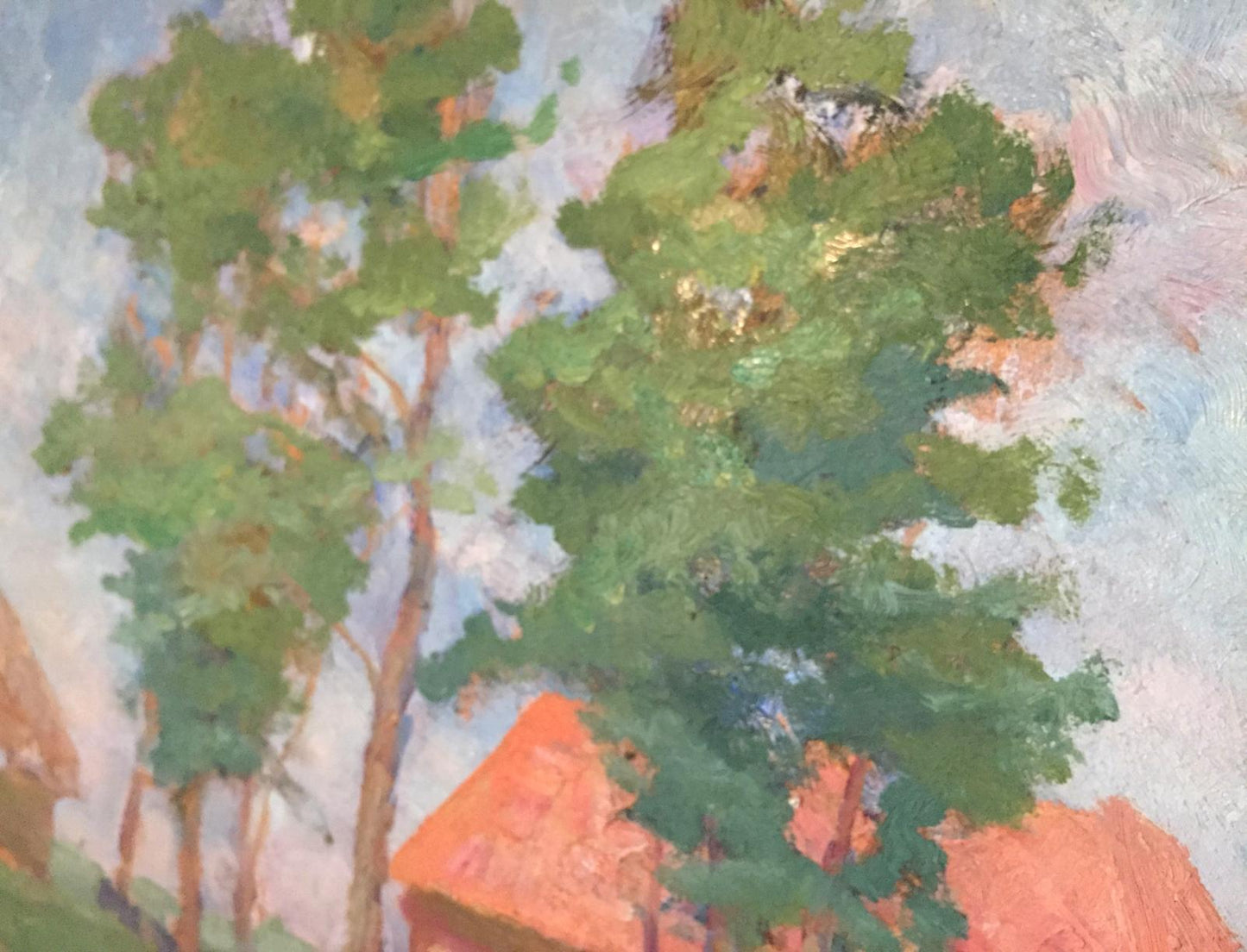 Vibrant impressionist oil painting House in the Forest by Leonid Mikhailovich Stil