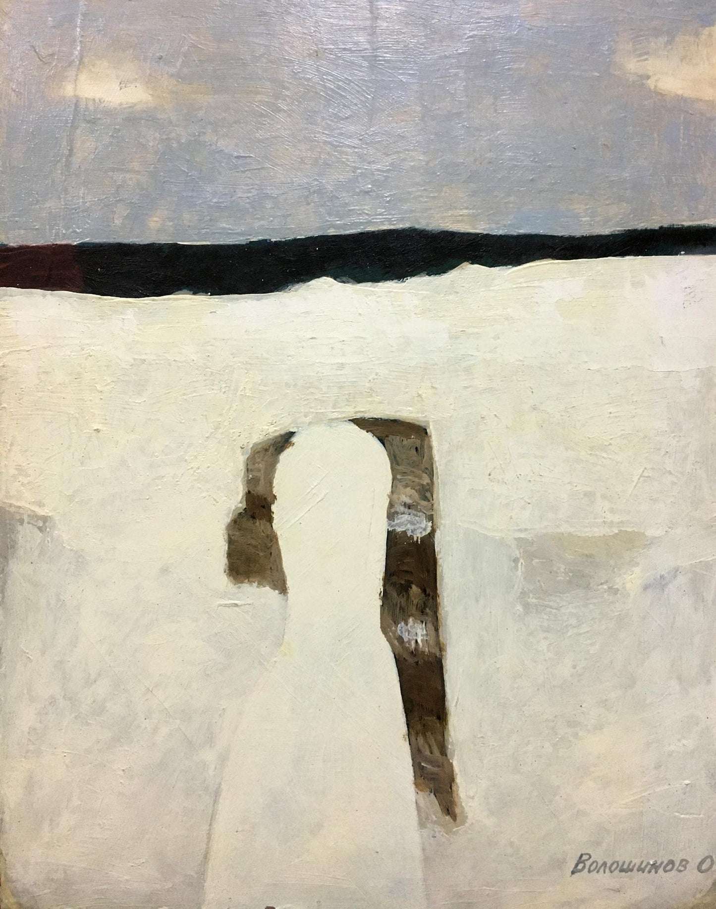 Oil painting Force by Voloshinov Oleg Vasilievich minimalist silhouette