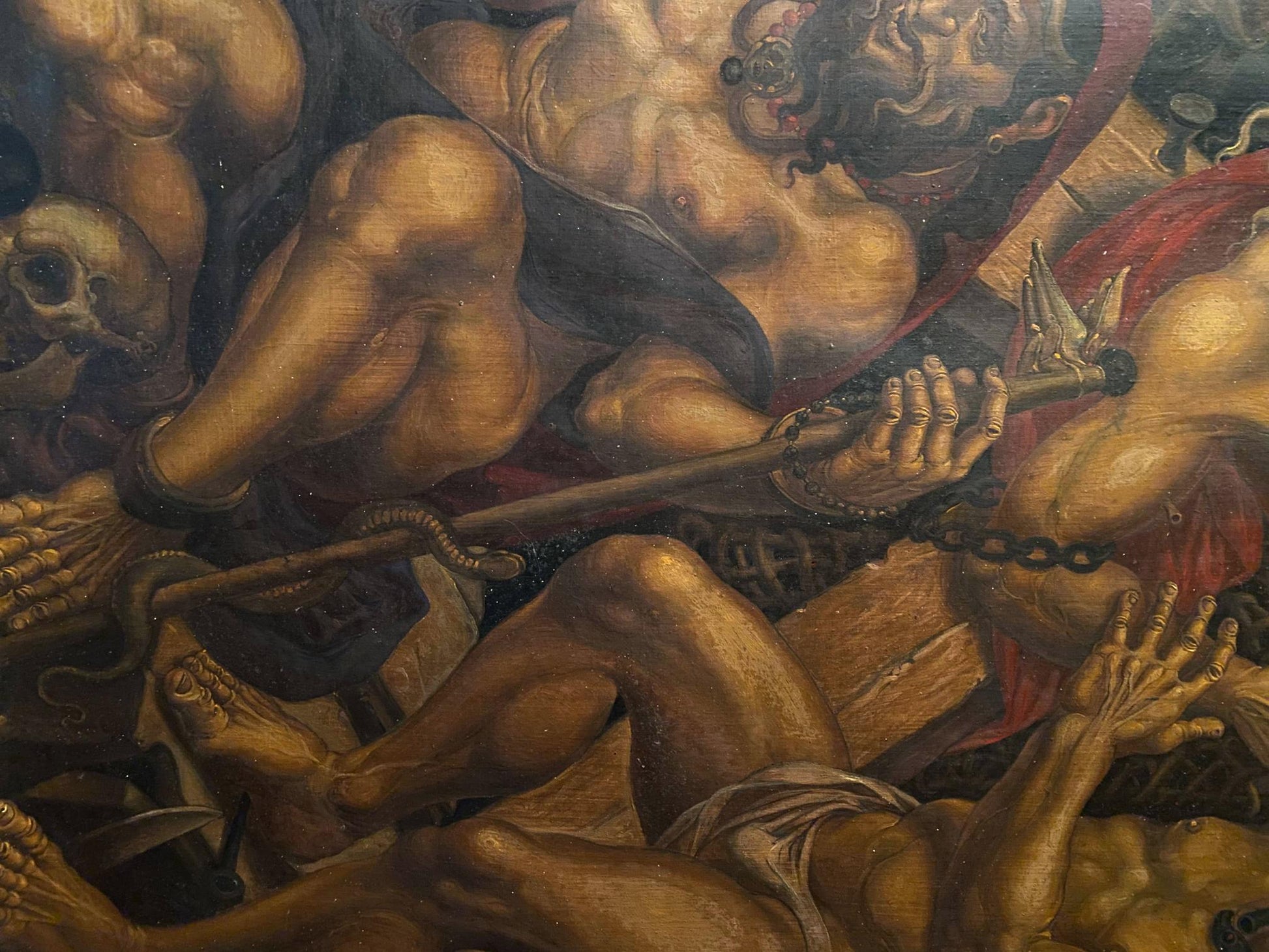 Dramatic oil painting of Crucifixion of Saint Peter by Litvinov Oleg Arkad’yevich