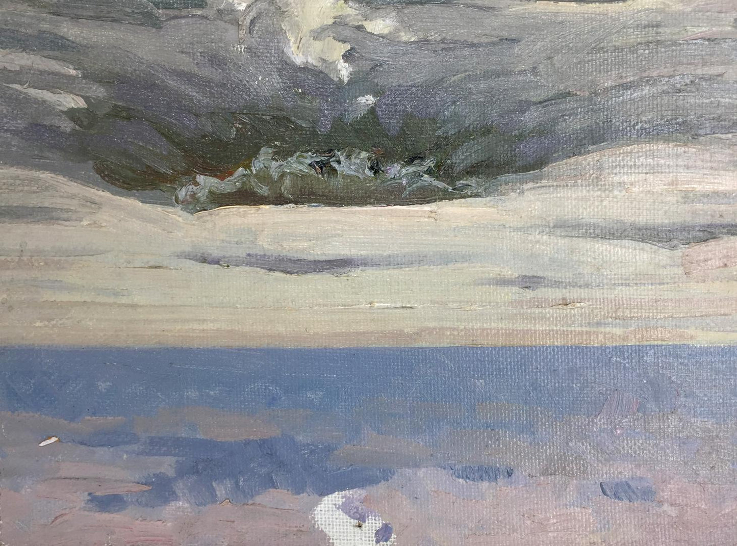 Oil painting Wave Balakai by Vladimir Leonidovich moody sea sky