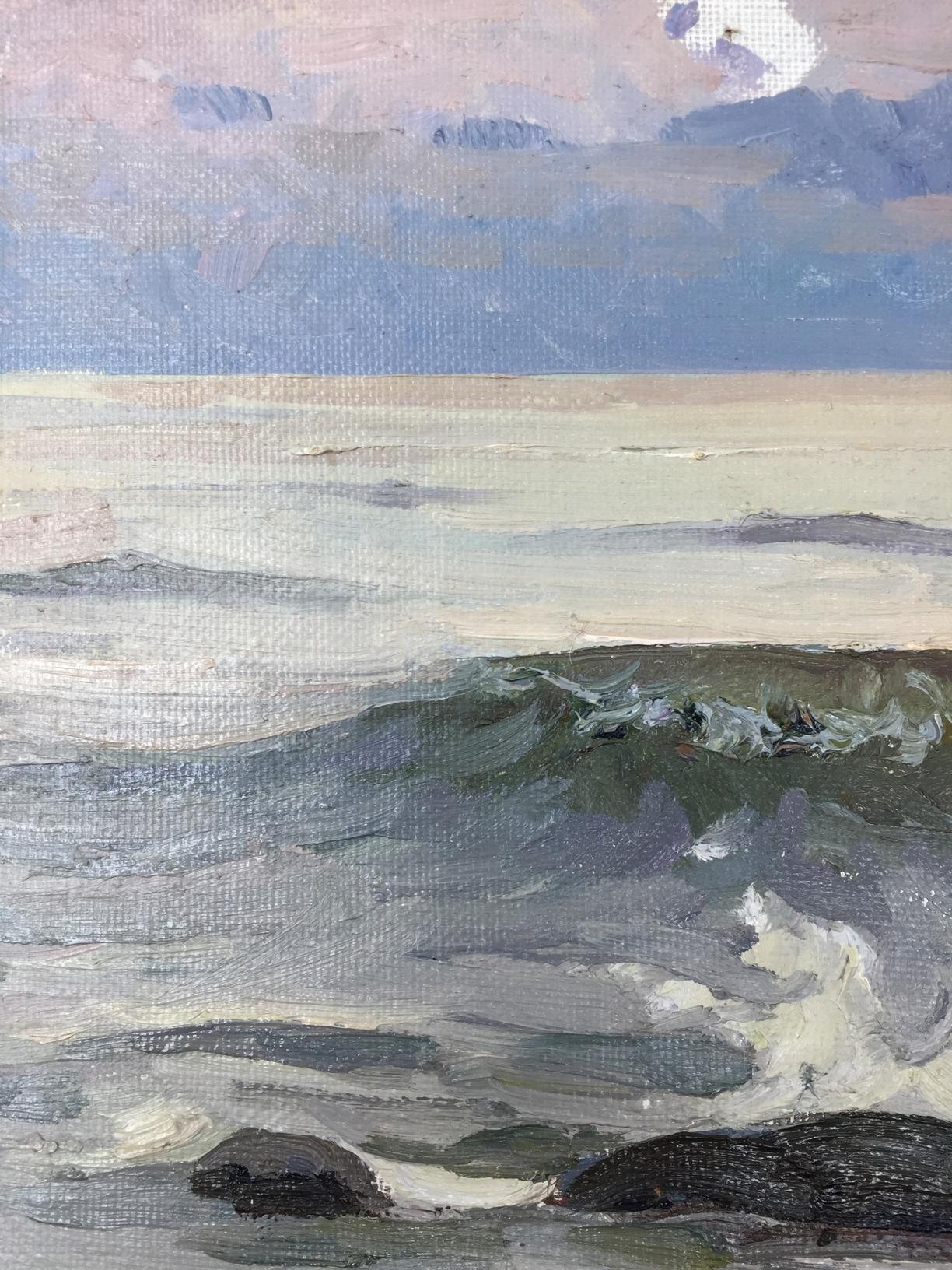 Oil painting Wave Balakai by Vladimir Leonidovich, serene coastal scene