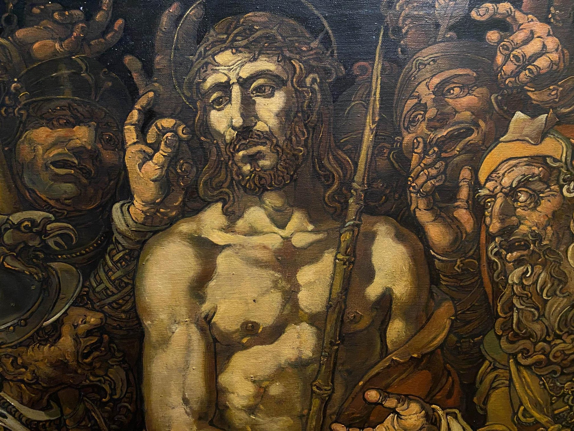 Oil painting The Mockery of Christ by Litvinov Oleg Arkad’yevich