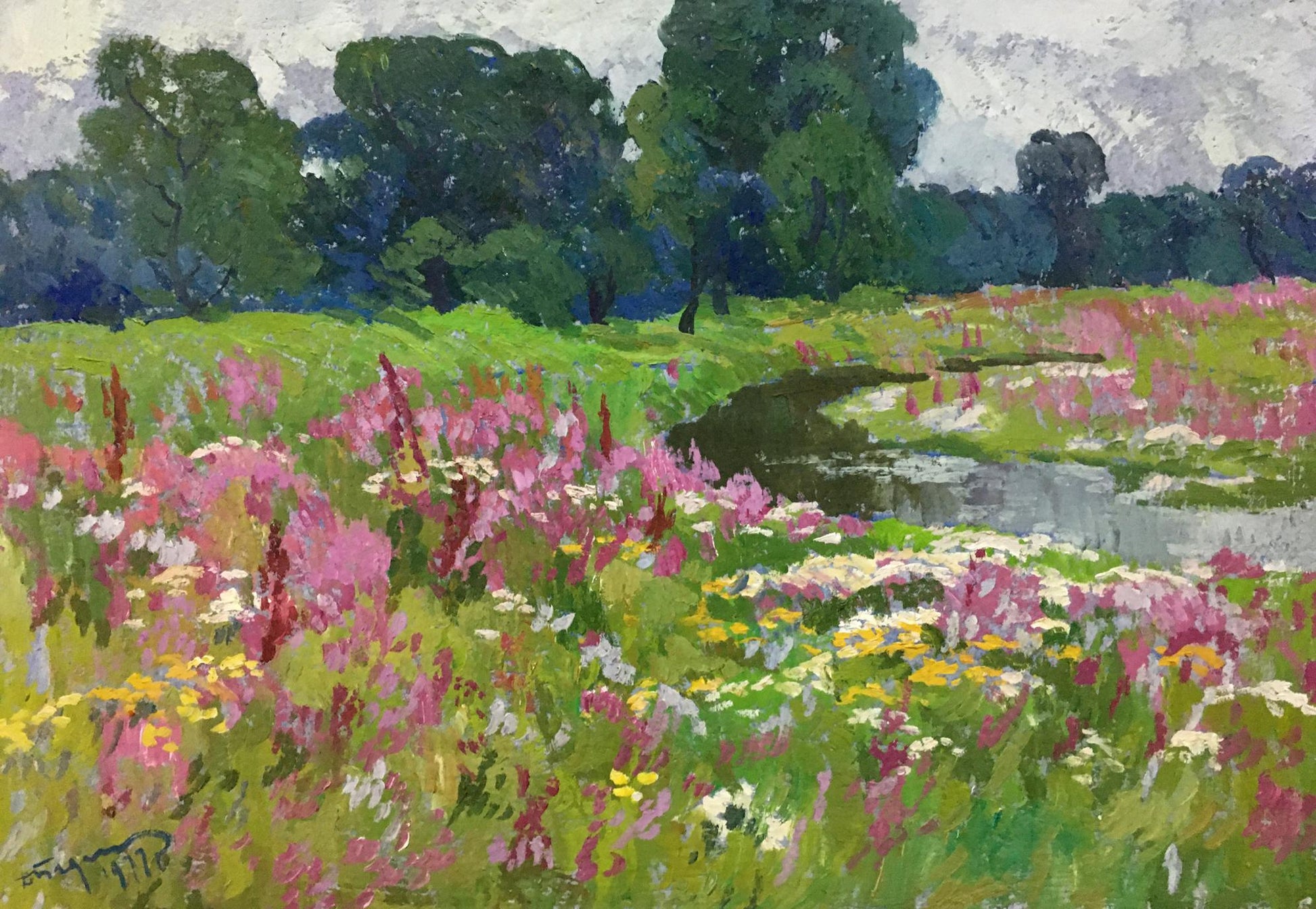 Vibrant impressionist oil painting Loot blooms by Bednoshey Daniil Panteleyevich
