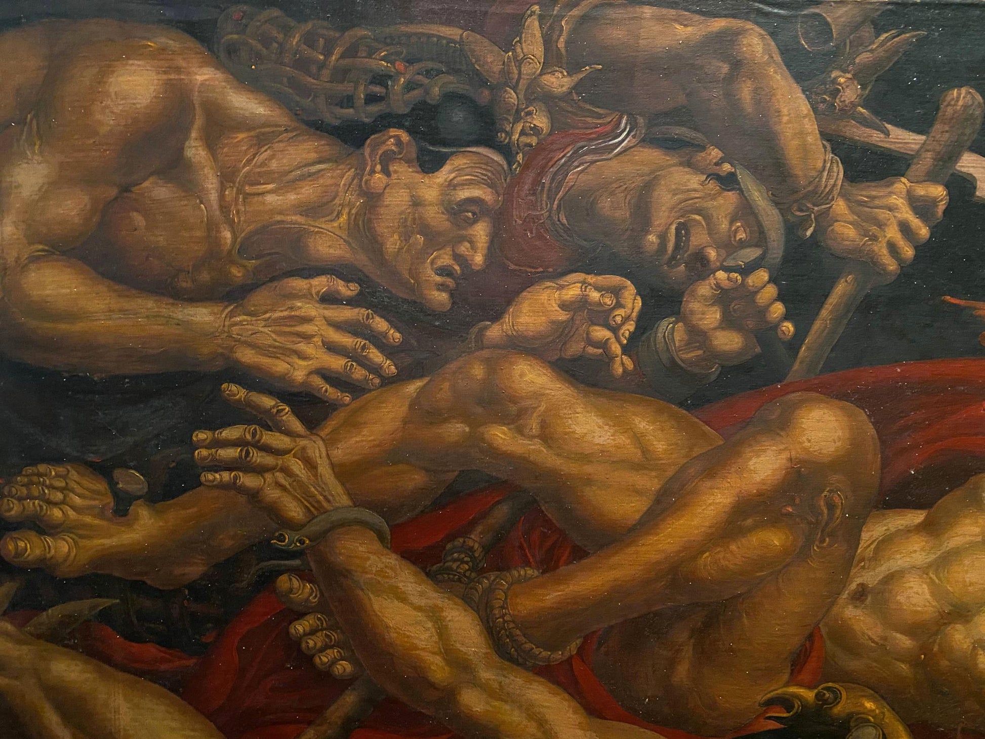 Dramatic oil painting of Crucifixion of Apostle Andrew by Oleg Arkad’yevich Litvinov