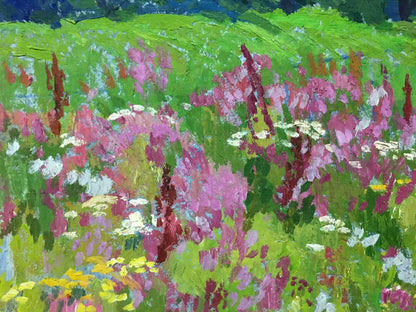 Vibrant impressionist oil painting Loot blooms by Bednoshey Daniil Panteleyevich