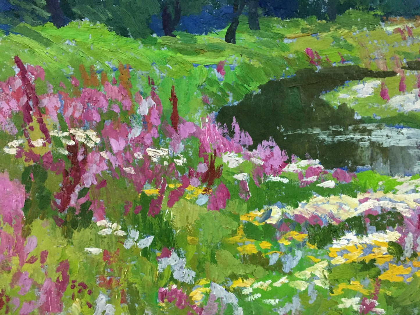 Vibrant impressionist oil painting Loot blooms by Bednoshey Daniil Panteleyevich