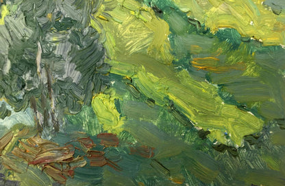 Vibrant impressionist oil painting Meadows by Viktor Grigoryevich Sevastyanov