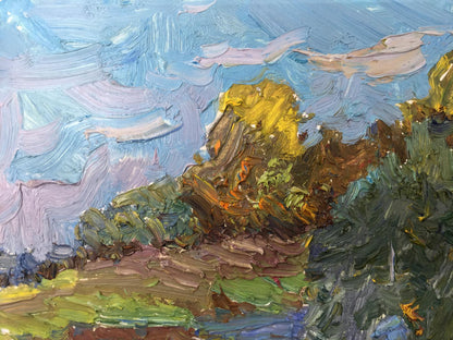 Oil painting Meadows by Viktor Grigoryevich Sevastyanov vibrant landscape
