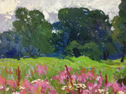 Vibrant impressionist oil painting Loot blooms by Bednoshey Daniil Panteleyevich