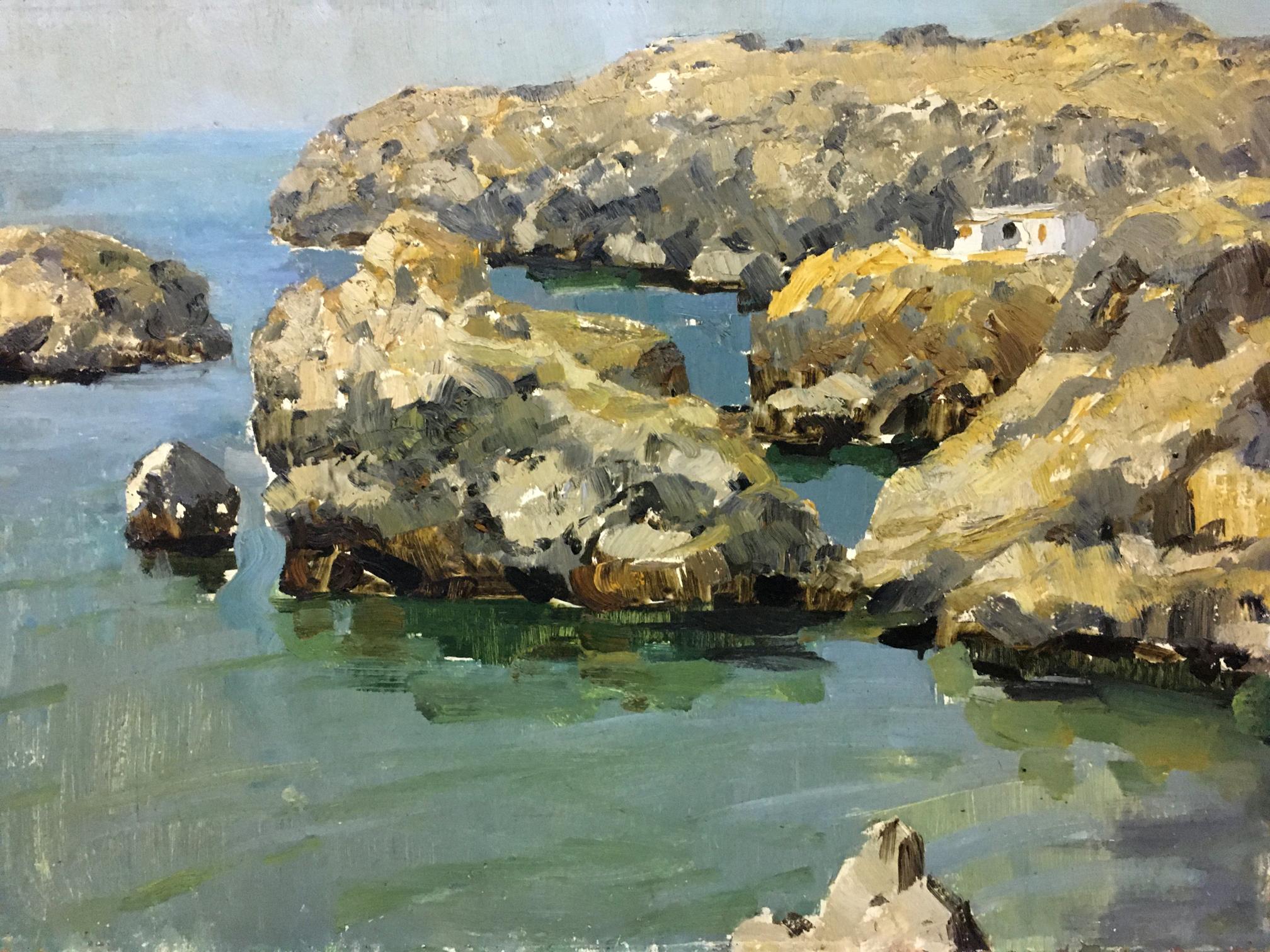 Oil painting Cliffs in the bay by Stremsky Alexander Ivanovich