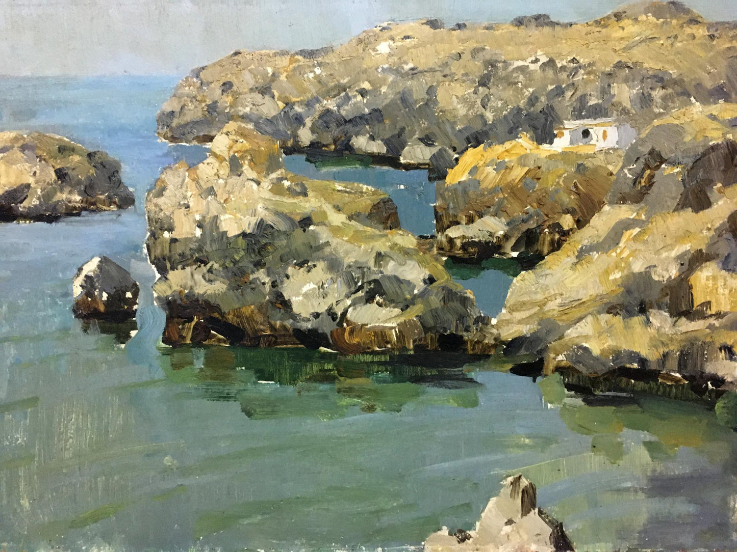 Oil painting Cliffs in the bay by Stremsky Alexander Ivanovich
