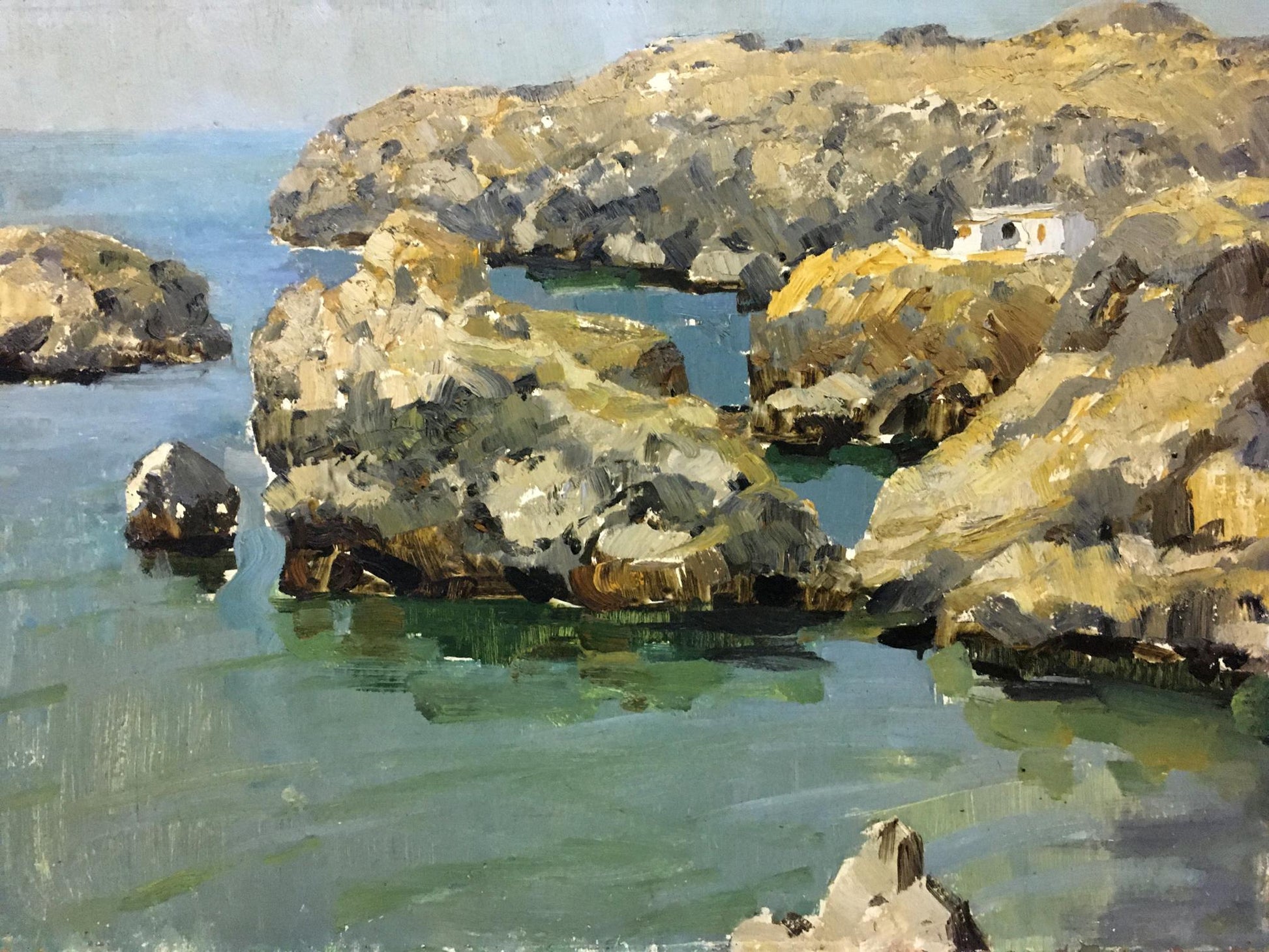 Oil painting Cliffs in the bay by Stremsky Alexander Ivanovich