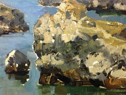 Oil painting Cliffs in the bay by Stremsky Alexander Ivanovich