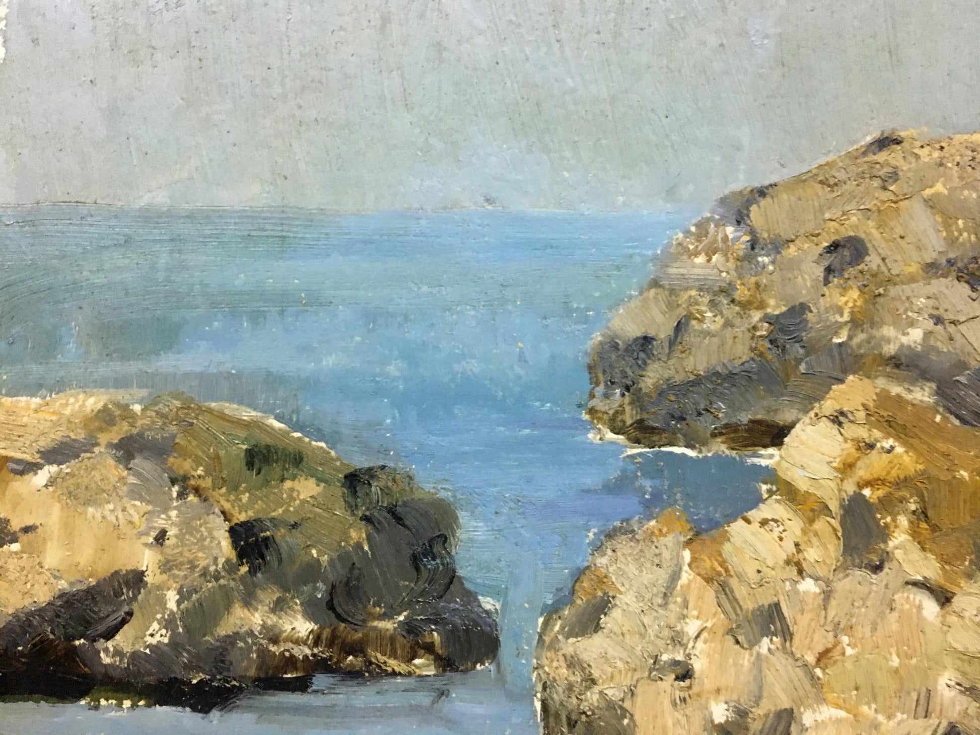 Oil painting Cliffs in the bay by Stremsky Alexander Ivanovich