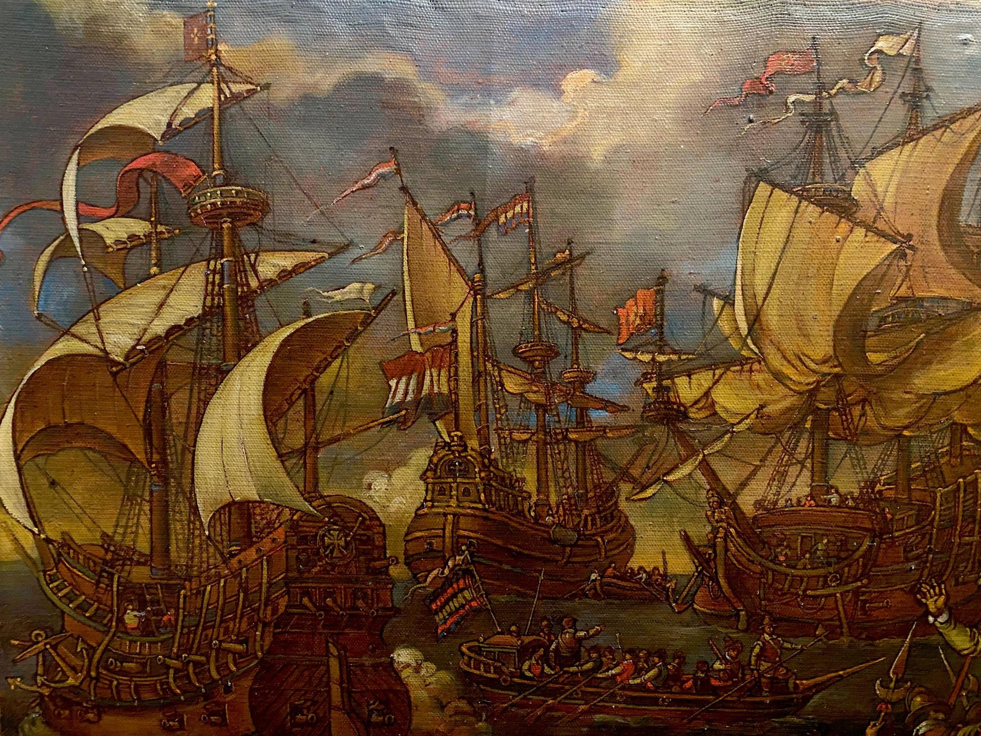 Oil painting of Spanish landing by Litvinov Oleg Arkadyevich