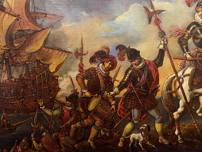 Oil painting of Spanish landing by Litvinov Oleg Arkadyevich