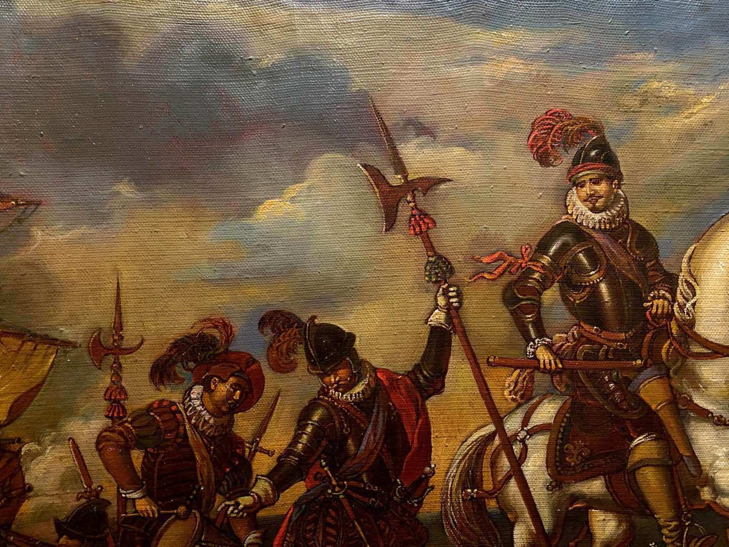 Oil painting of mounted knight by Litvinov Oleg Arkadyevich