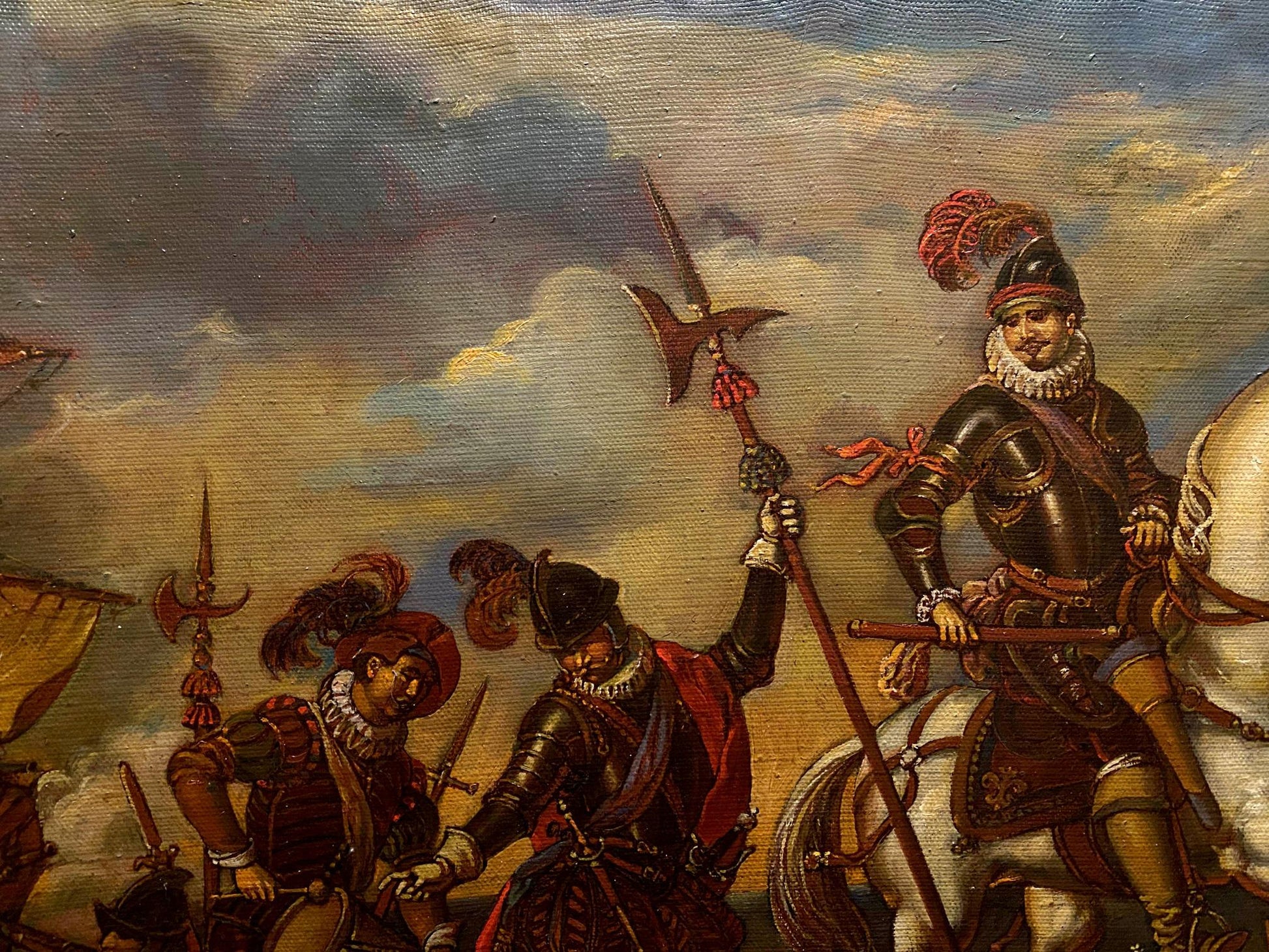 Oil painting of mounted knight by Litvinov Oleg Arkadyevich