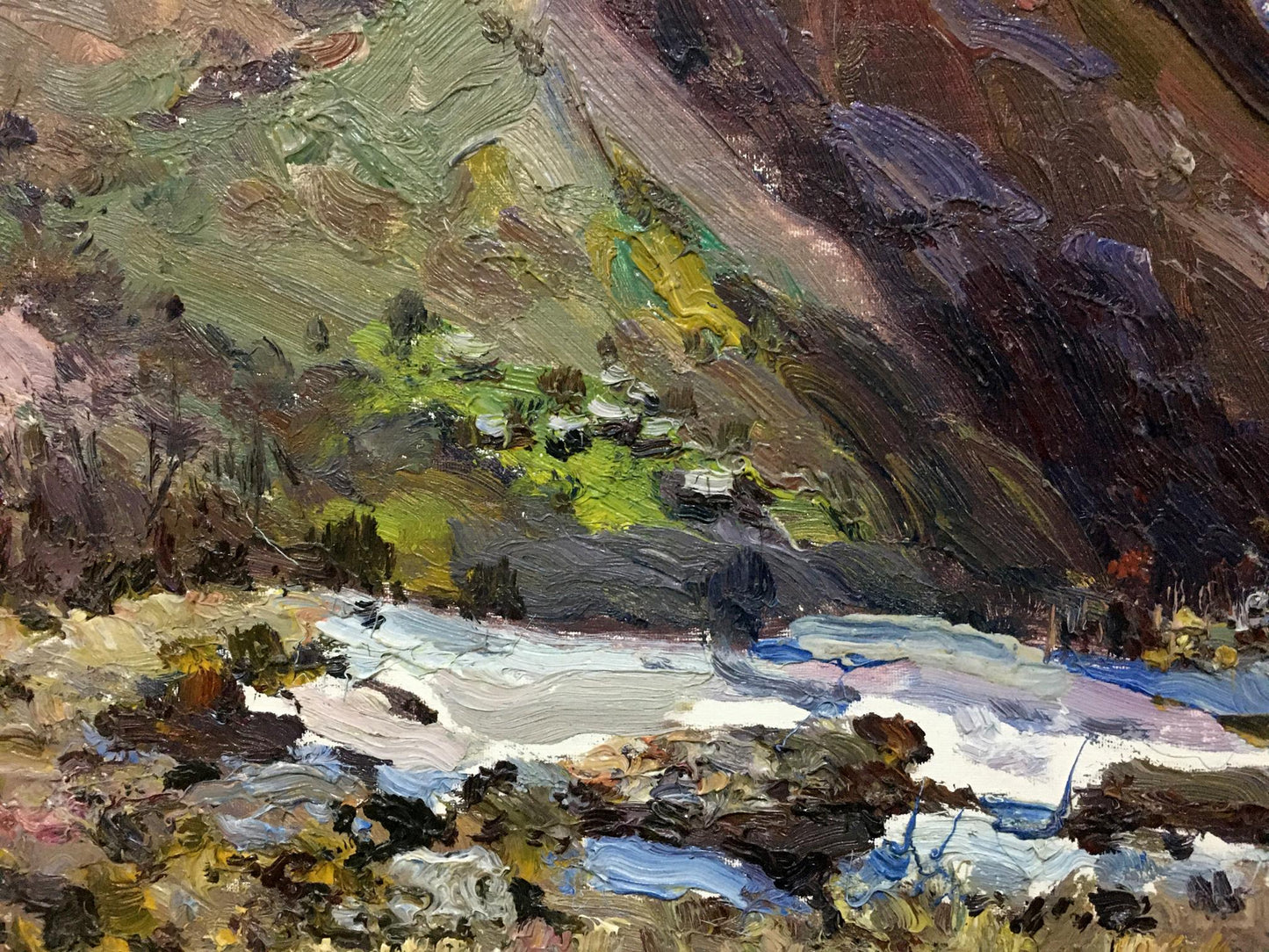 Oil painting of mountain stream by Sidoruk Vladimir Fedorovich