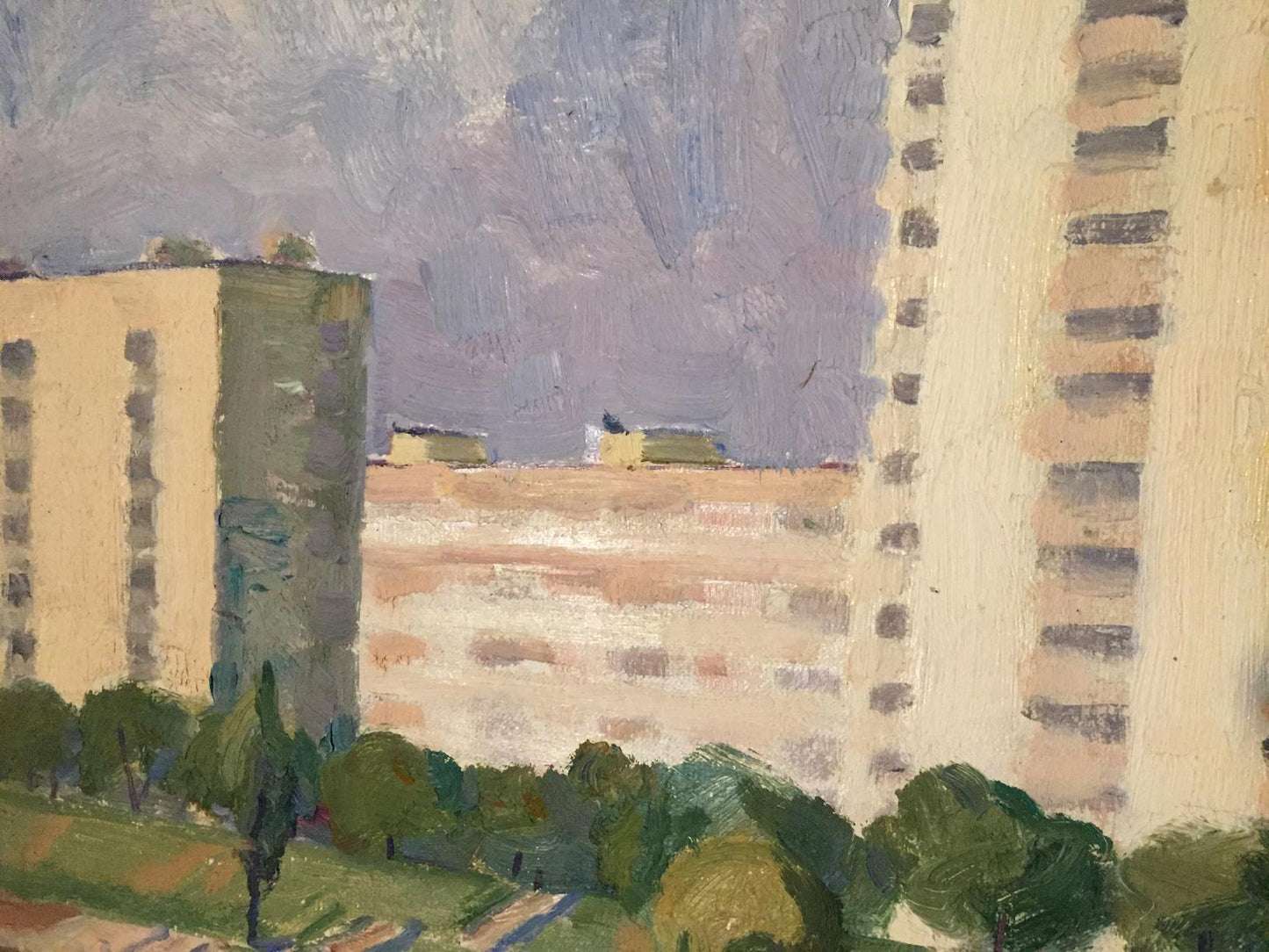 Oil painting City River by Khrustalenko Nikolay Aleksandrovich
