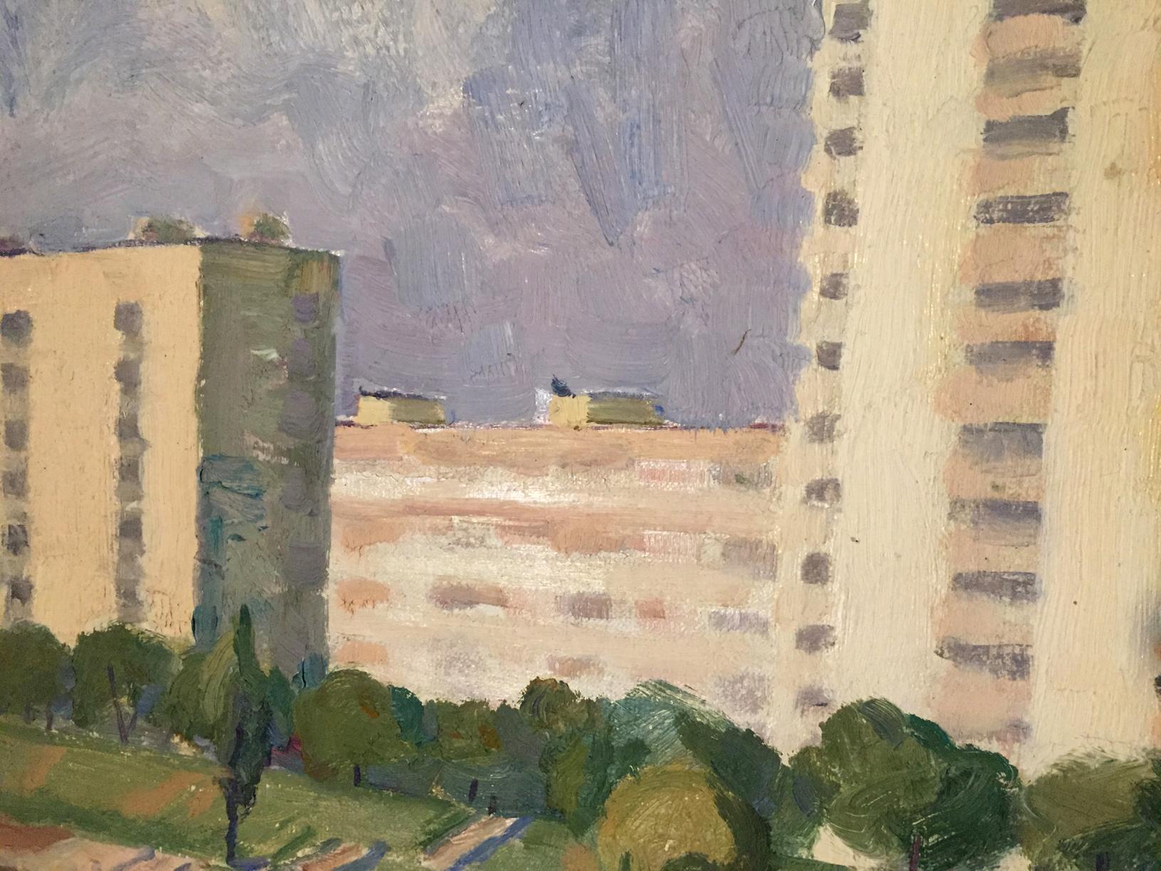 Oil painting City River by Khrustalenko Nikolay Aleksandrovich