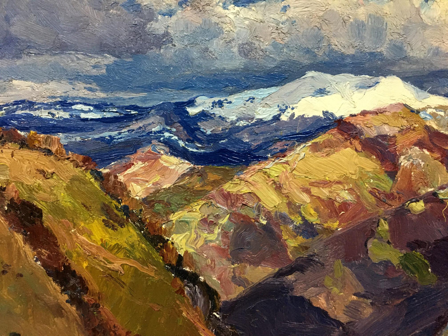 Oil painting of snow-capped mountains by Sidoruk Vladimir Fedorovich