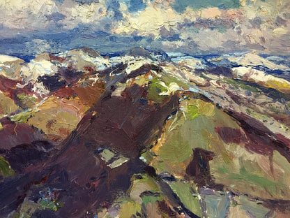Impressionistic oil painting The Mountains by Sidoruk Vladimir Fedorovich