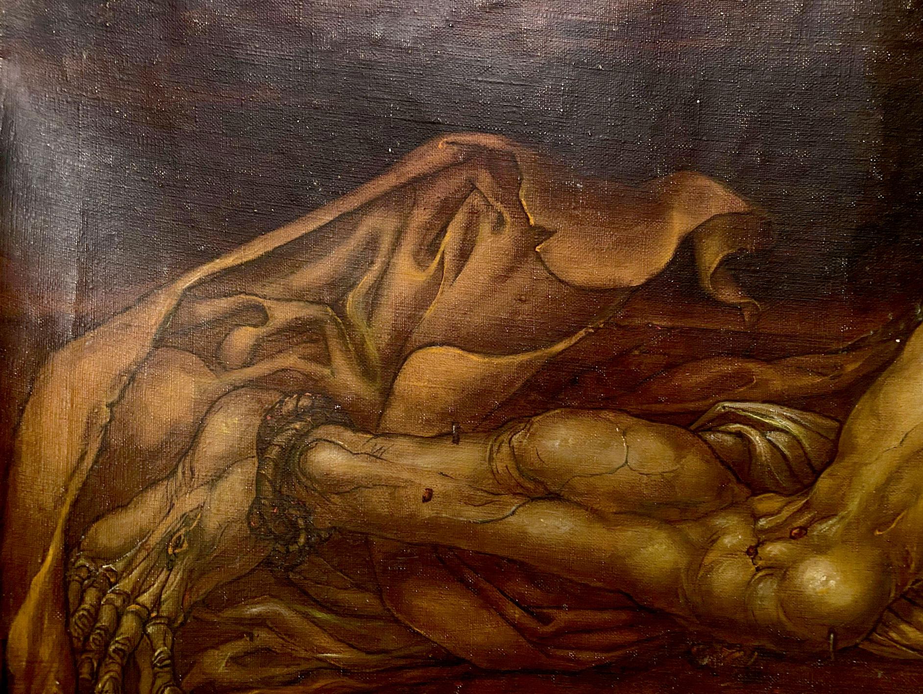 Oil painting Dead Christ by Litvinov Oleg Arkad’yevich on textured canvas