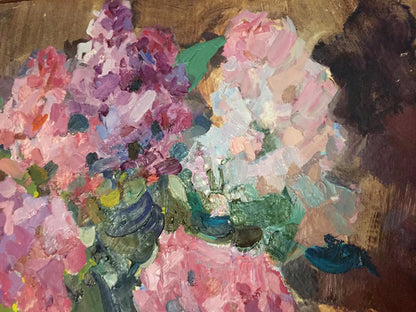 Vibrant impressionist oil painting of flowers by Merkulieva Maria Alexandrovna