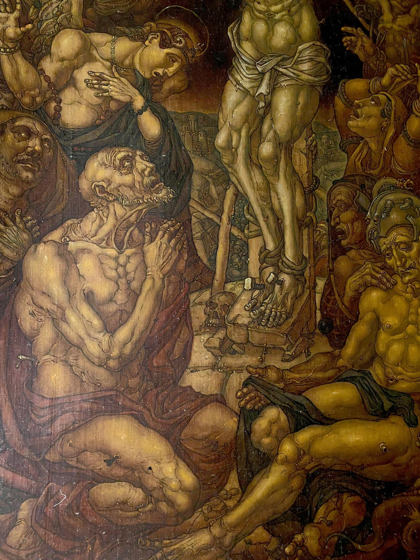 20th century oil painting Calvary by Litvinov Oleg Arkad’yevich