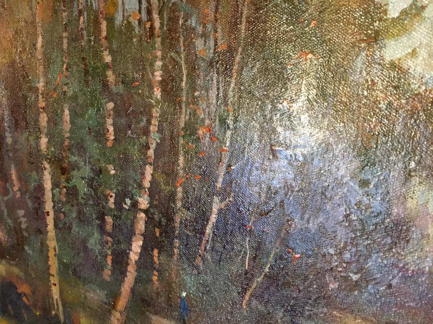 Textured oil painting Alley in the park by Maltsev Nikolay Aleksandrovich