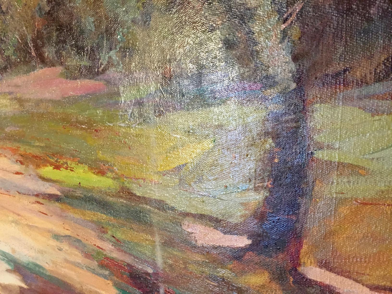 Oil painting Alley in the park by Maltsev Nikolay Aleksandrovich forest scene
