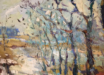 Impressionistic oil painting Early spring by Egorov Boris Kuzmich
