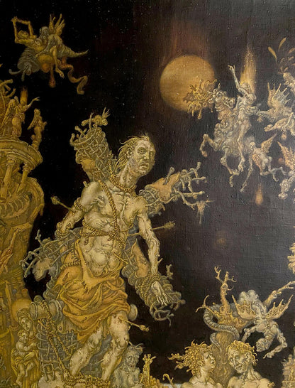 20th century oil painting of Saint Sebastian by Oleg Arkad’yevich Litvinov