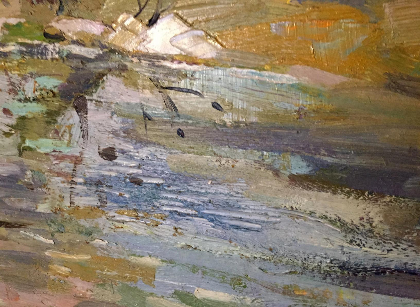 Oil painting Early spring by Egorov Boris Kuzmich in earthy tones