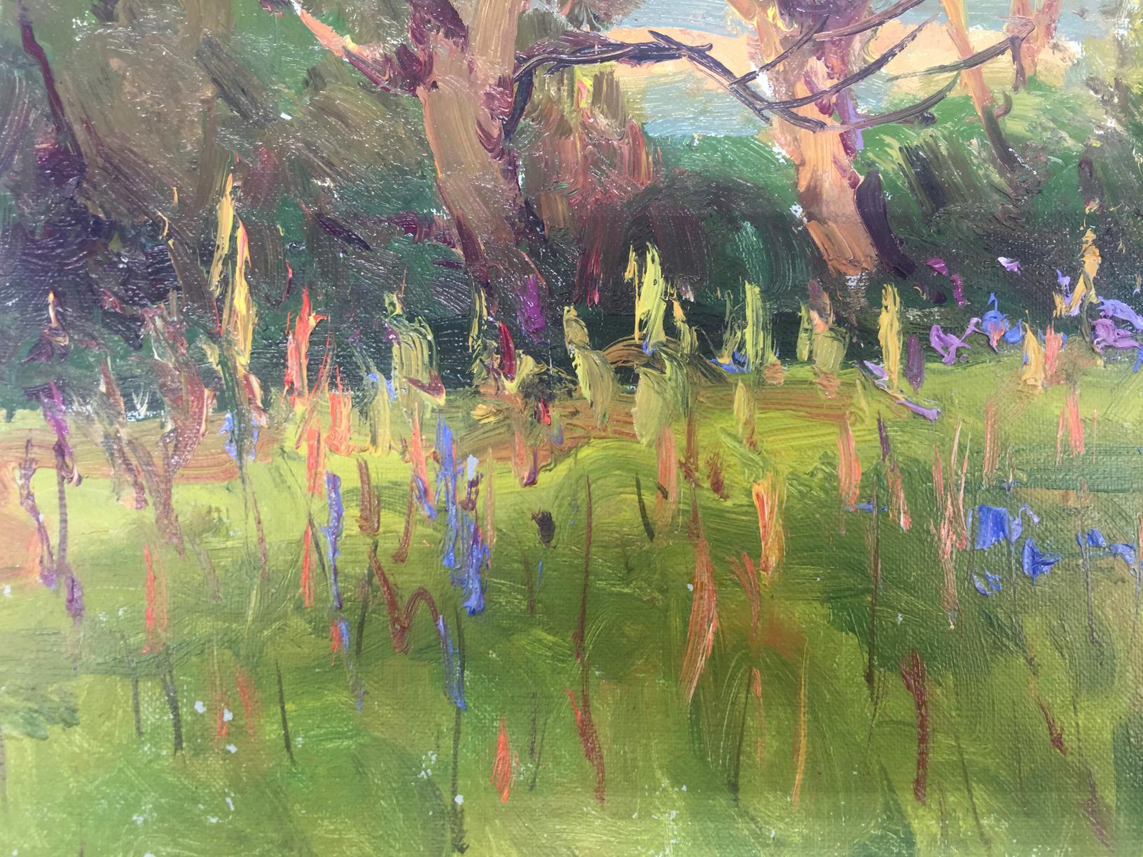 Vibrant impressionist oil painting In the forest by Demeshah Y. A. Kolotsyup
