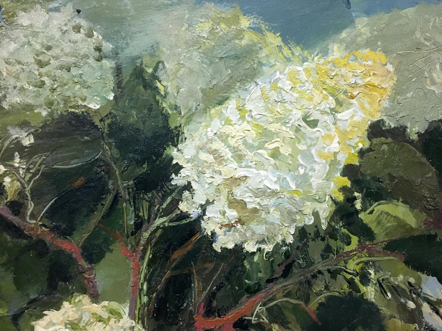 Oil painting of white lilac by Afanasyev Vladimir Ilyich