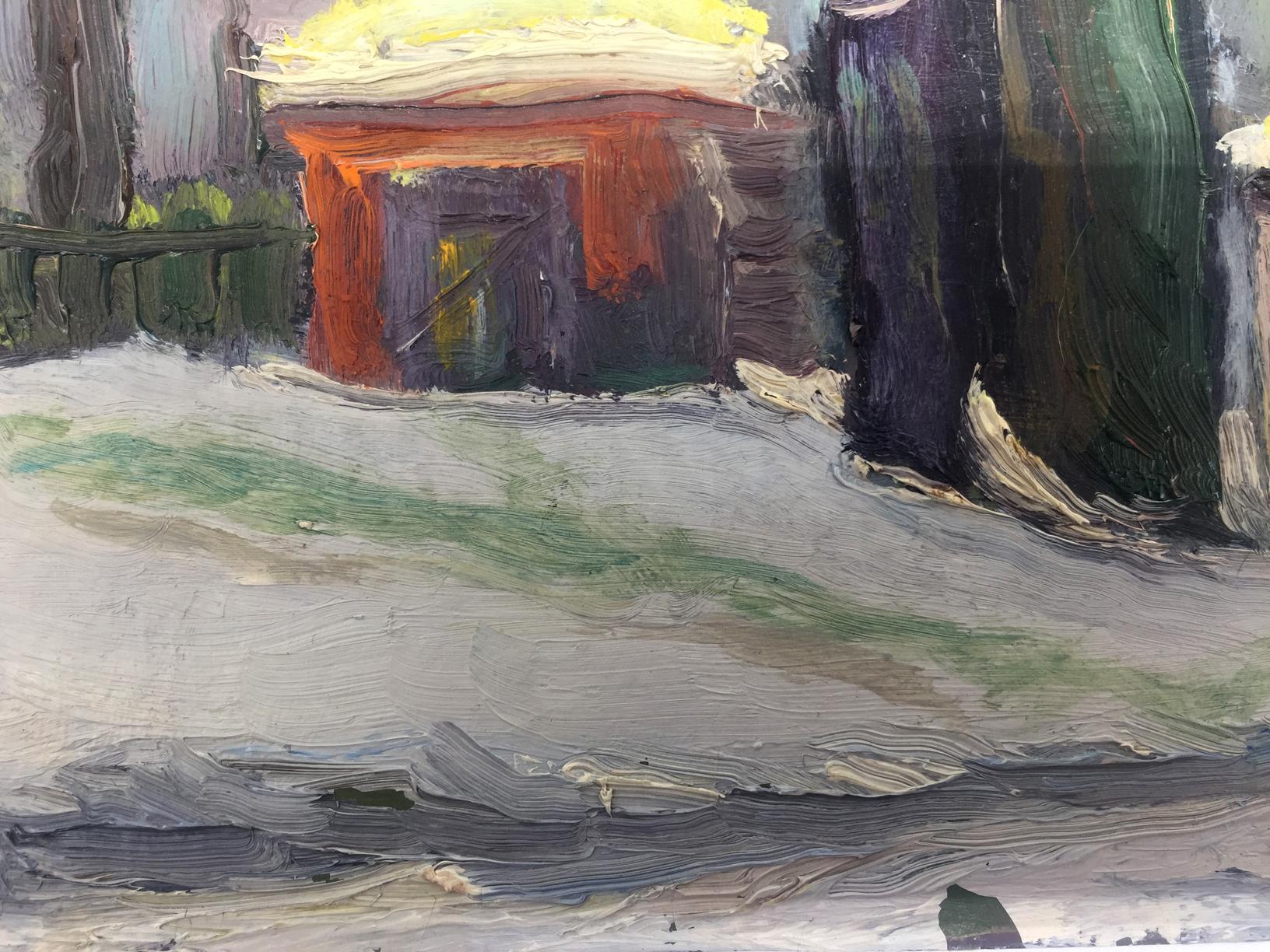 Oil painting of winter forest by Bespalov Ivan Nikolaevich