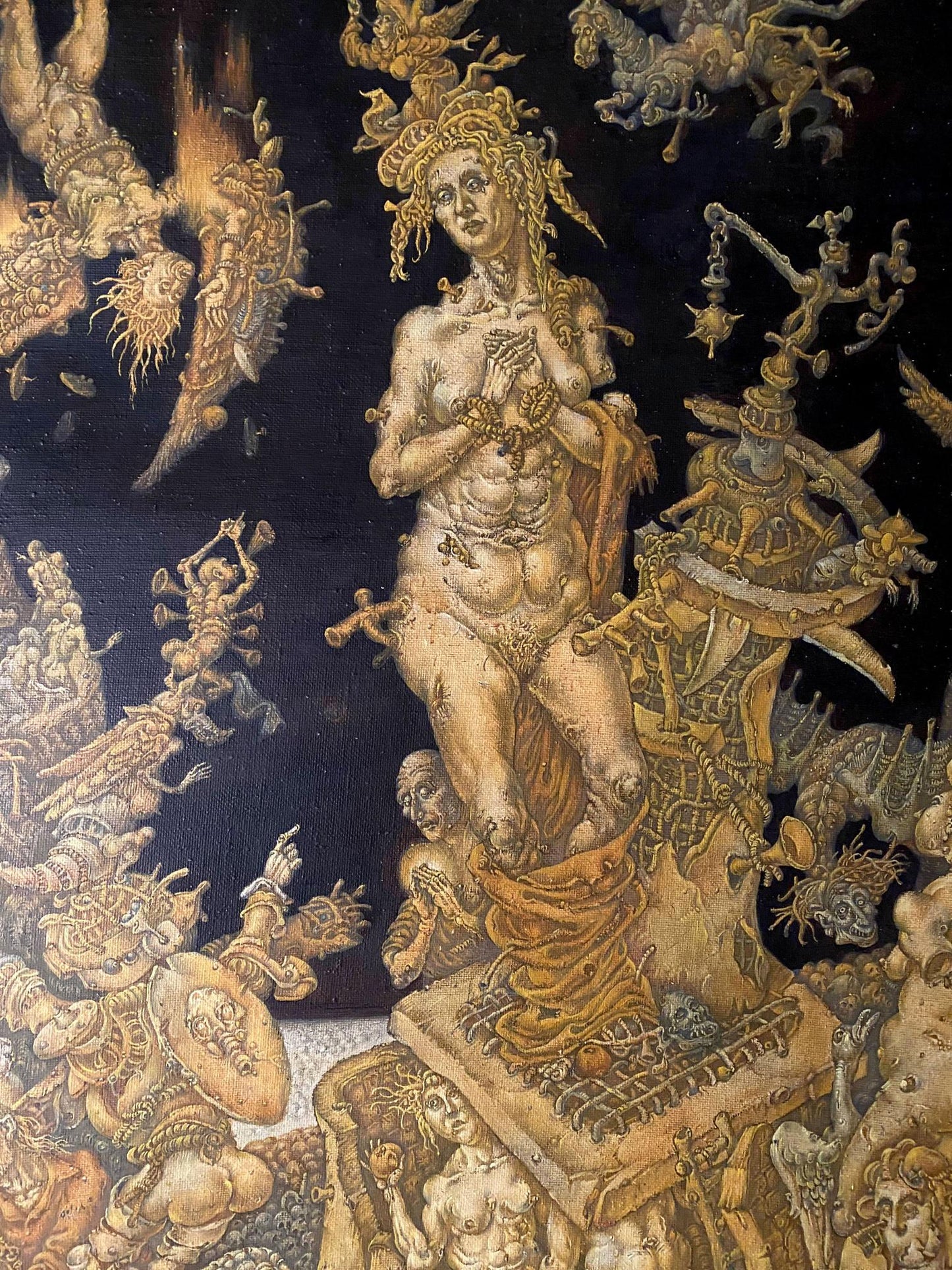 Golden tapestry of Saint Catherine by Oleg Arkad’yevich Litvinov