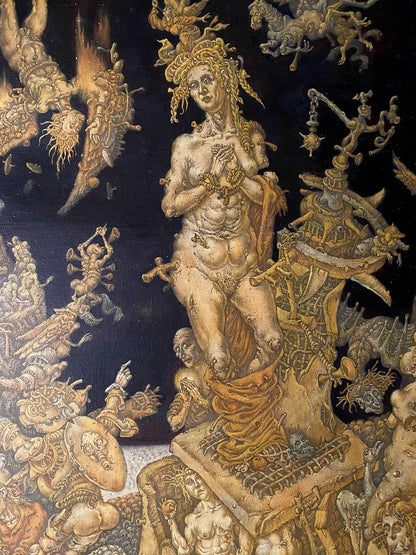 Golden tapestry of Saint Catherine by Oleg Arkad’yevich Litvinov