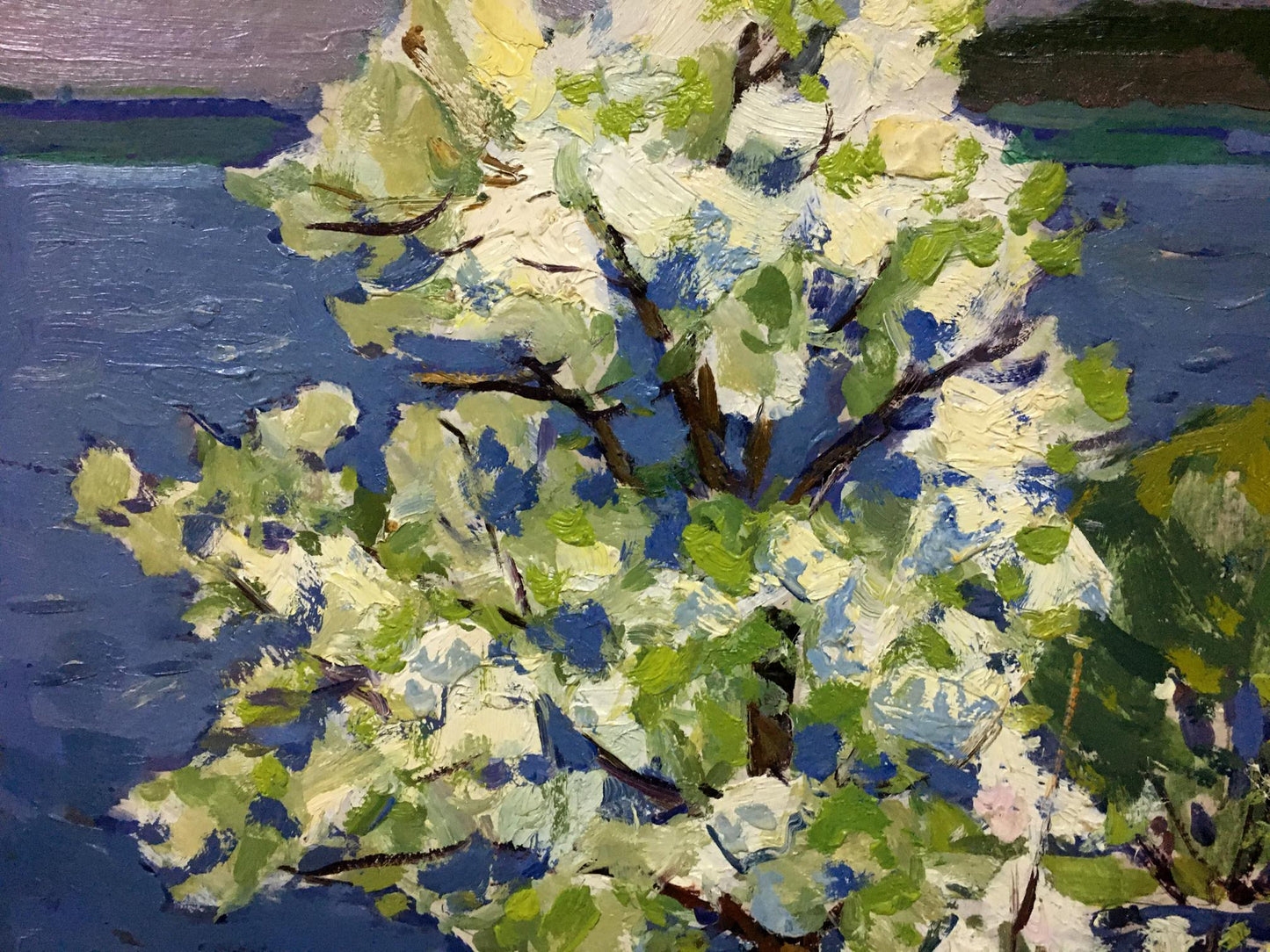 Vibrant impressionistic oil painting Spring in Sednev by Potapenko Andrey Ilyich