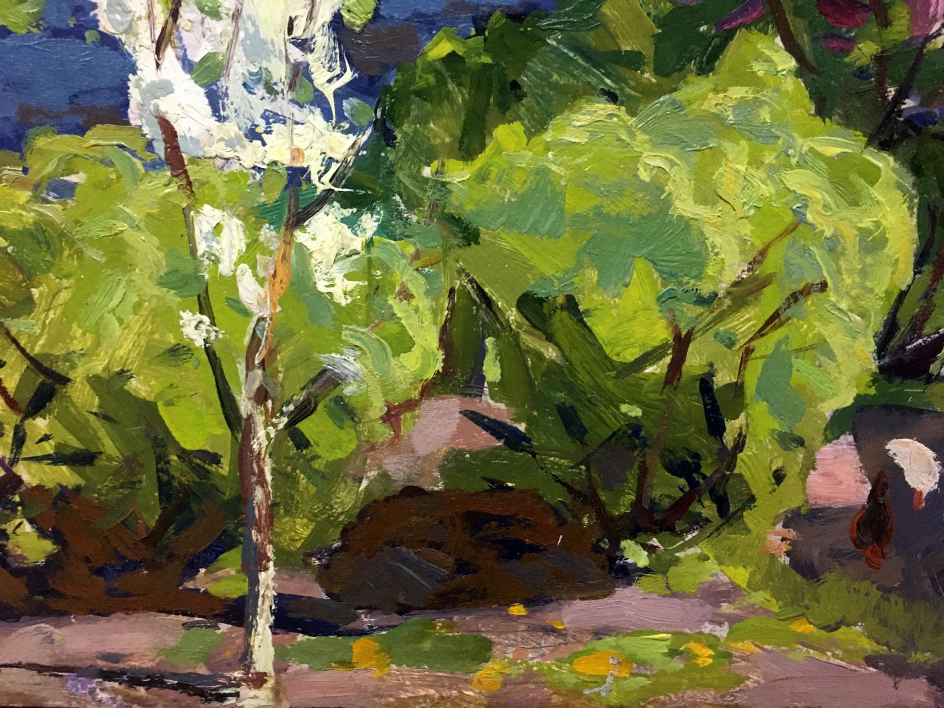 Vibrant impressionist oil painting Spring in Sednev by Potapenko Andrey Ilyich
