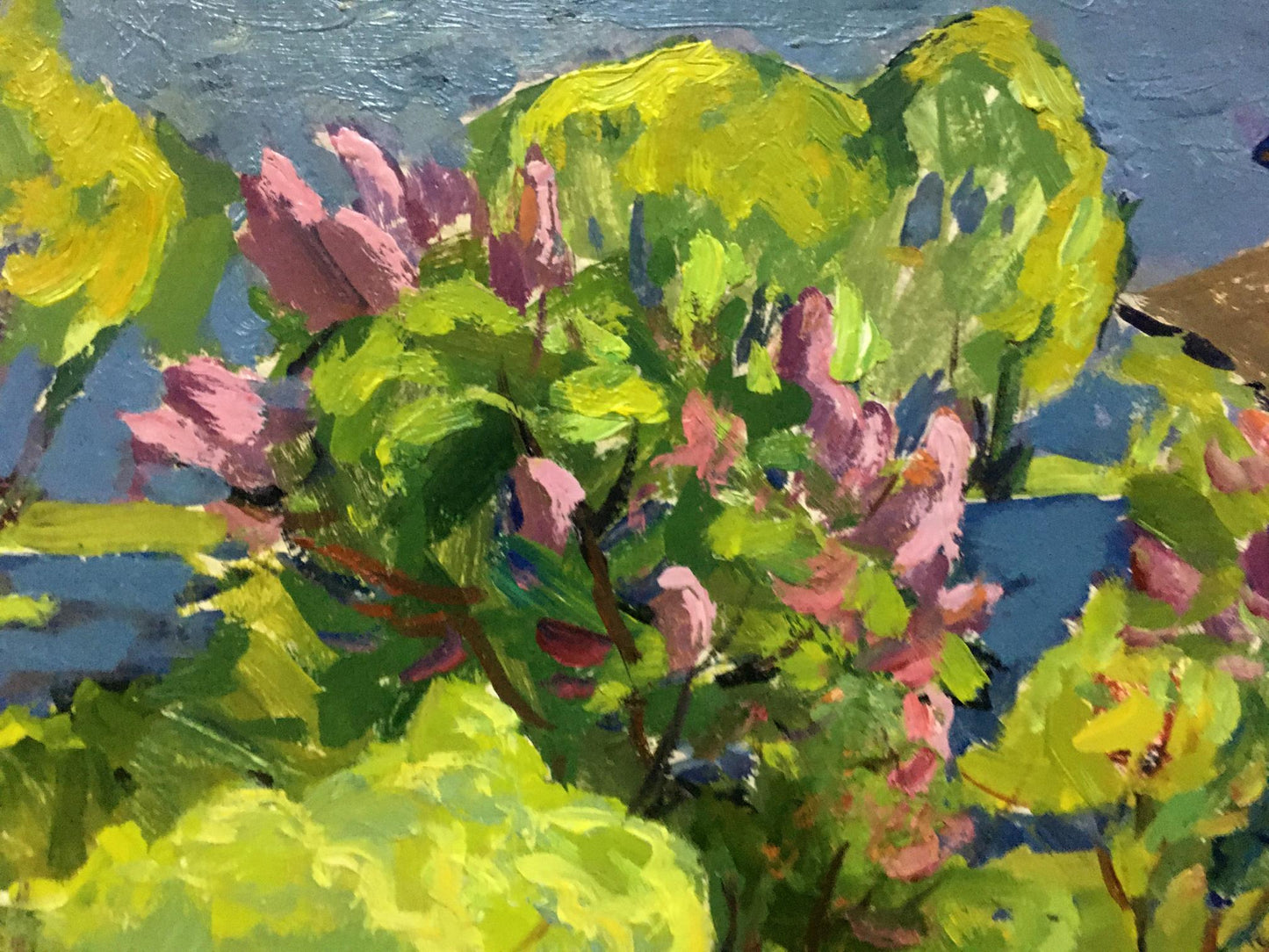 Vibrant impressionist oil painting Spring in Sednev by Potapenko Andrey Ilyich
