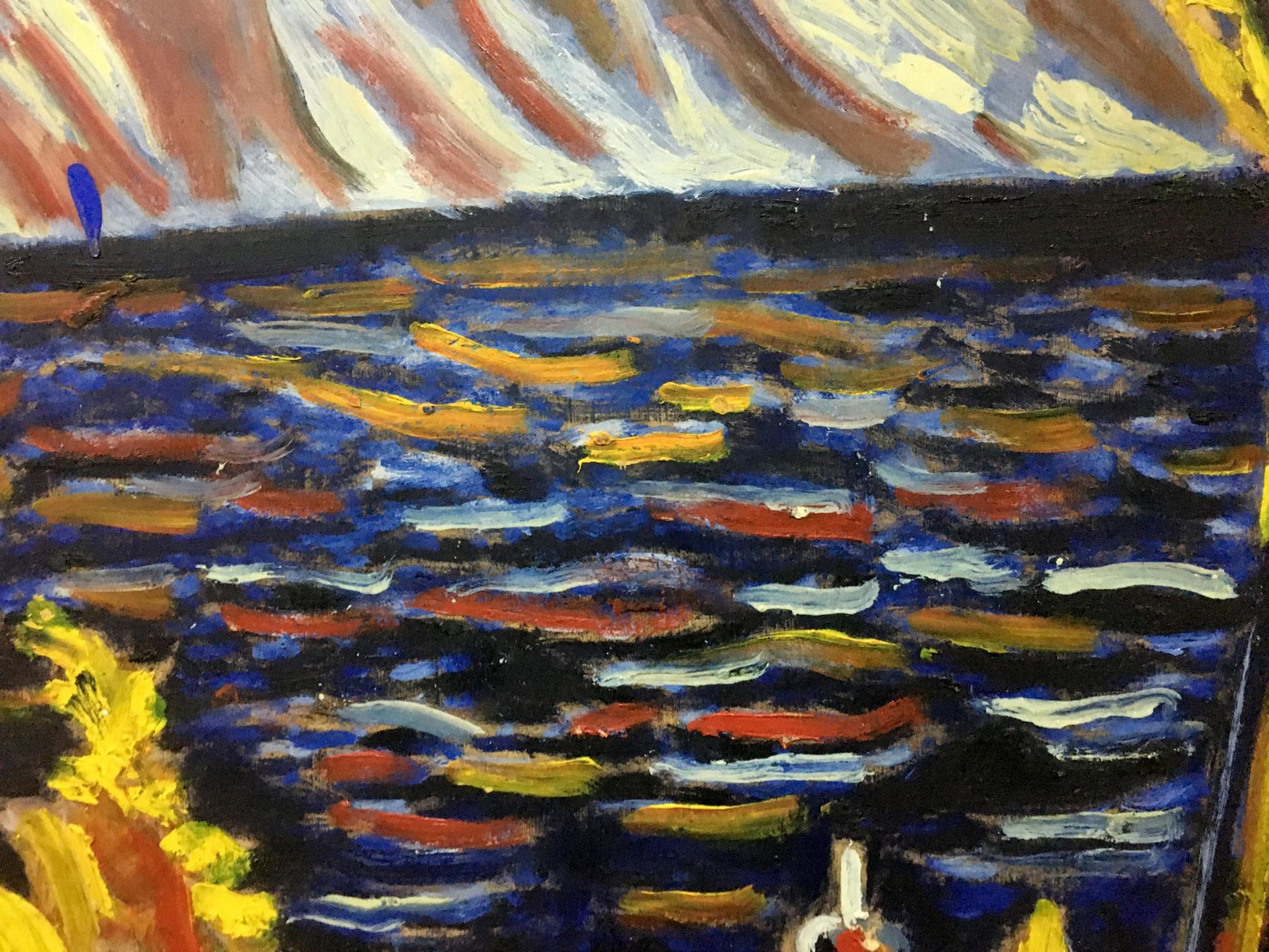 Vibrant abstract oil painting by Kovalenko Yuri Andreevich