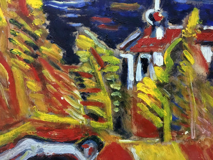 Oil painting Thoughts of the artist Kovalenko Yuri Andreevich vibrant abstract art